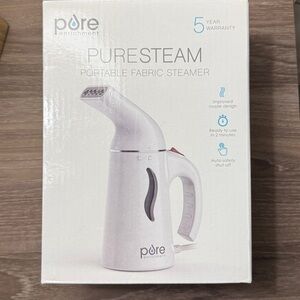 Pure Enrichment White Portable Portable Steamer